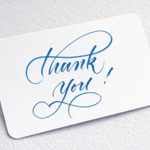 Handwritten Thank You Card 25pcs